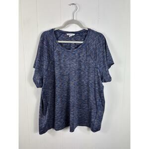 Athleta Ultimate Train Womens 3X Purple T-Shirt Mesh Tee Athleisure Gym Stretch